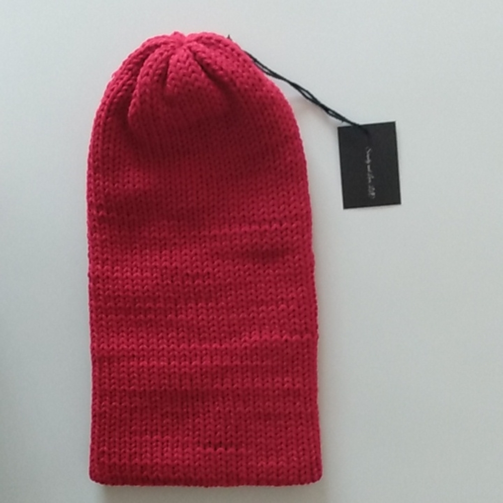 SALE! Serenity and Luxe Red Knit Beanie Tam